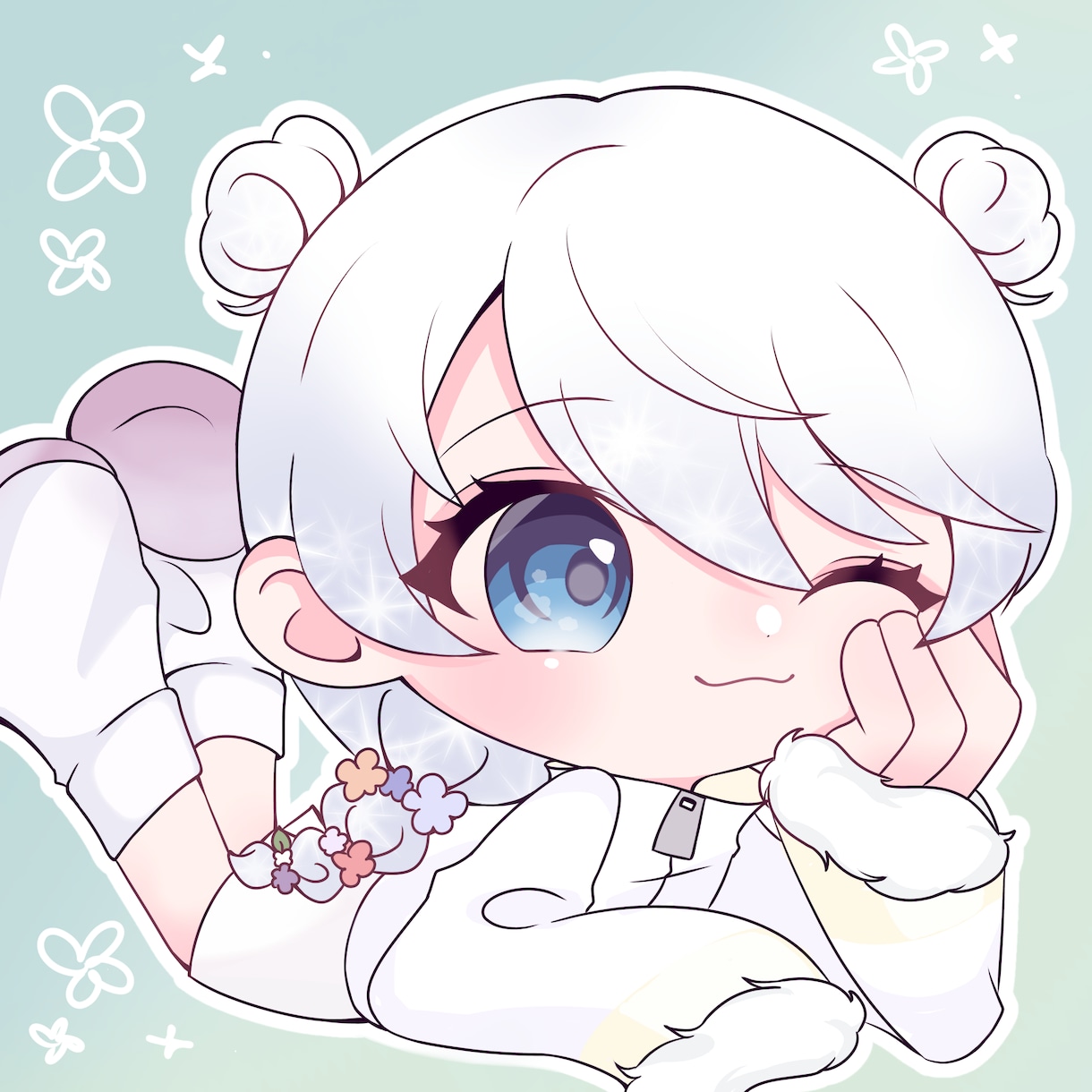 かわいいミニキャライラスト描きます ふんわりやさしいアイコンいかがですか！ イメージ3
