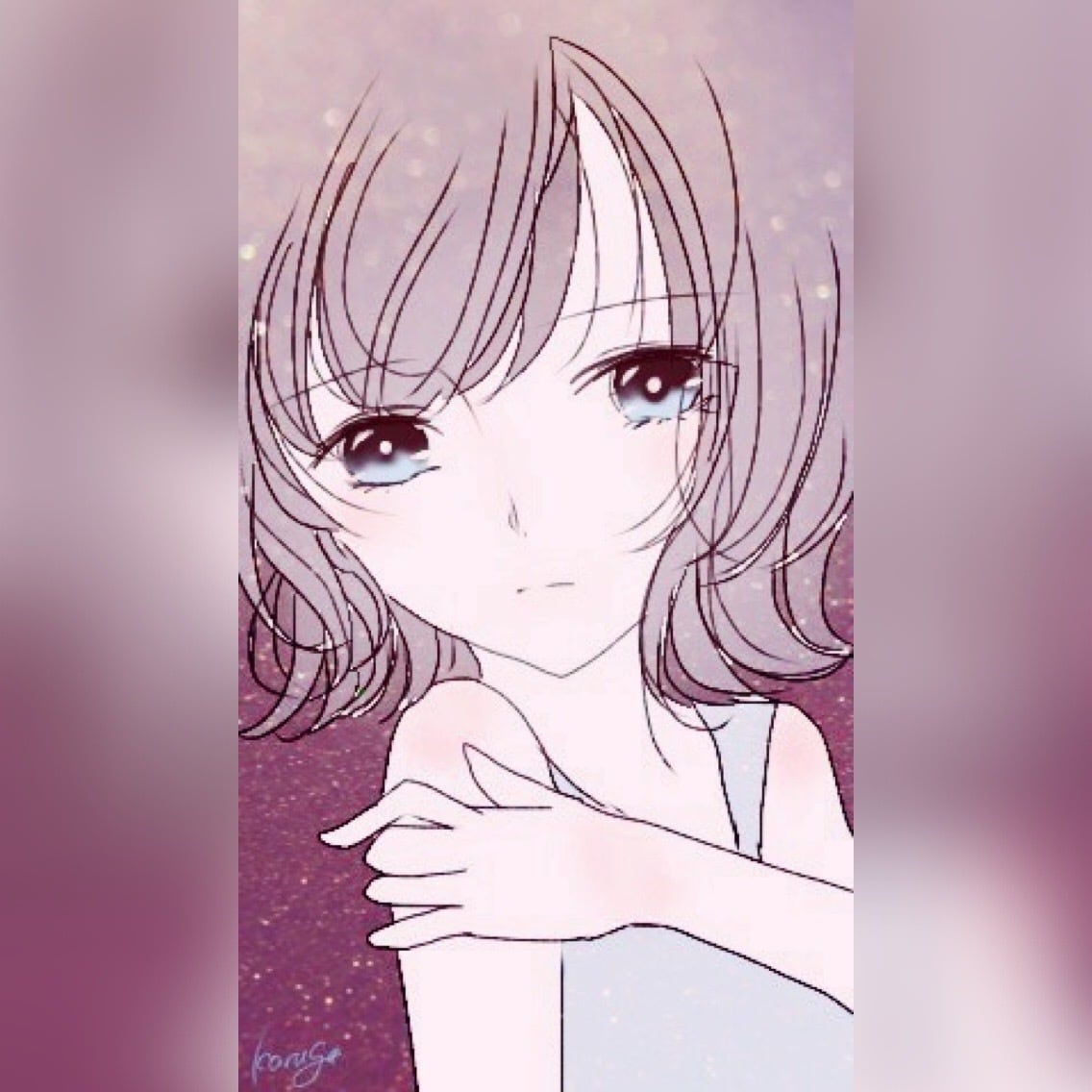 切ない系女子のイラスト描きます iPhoneで一発手描きです。 イメージ4