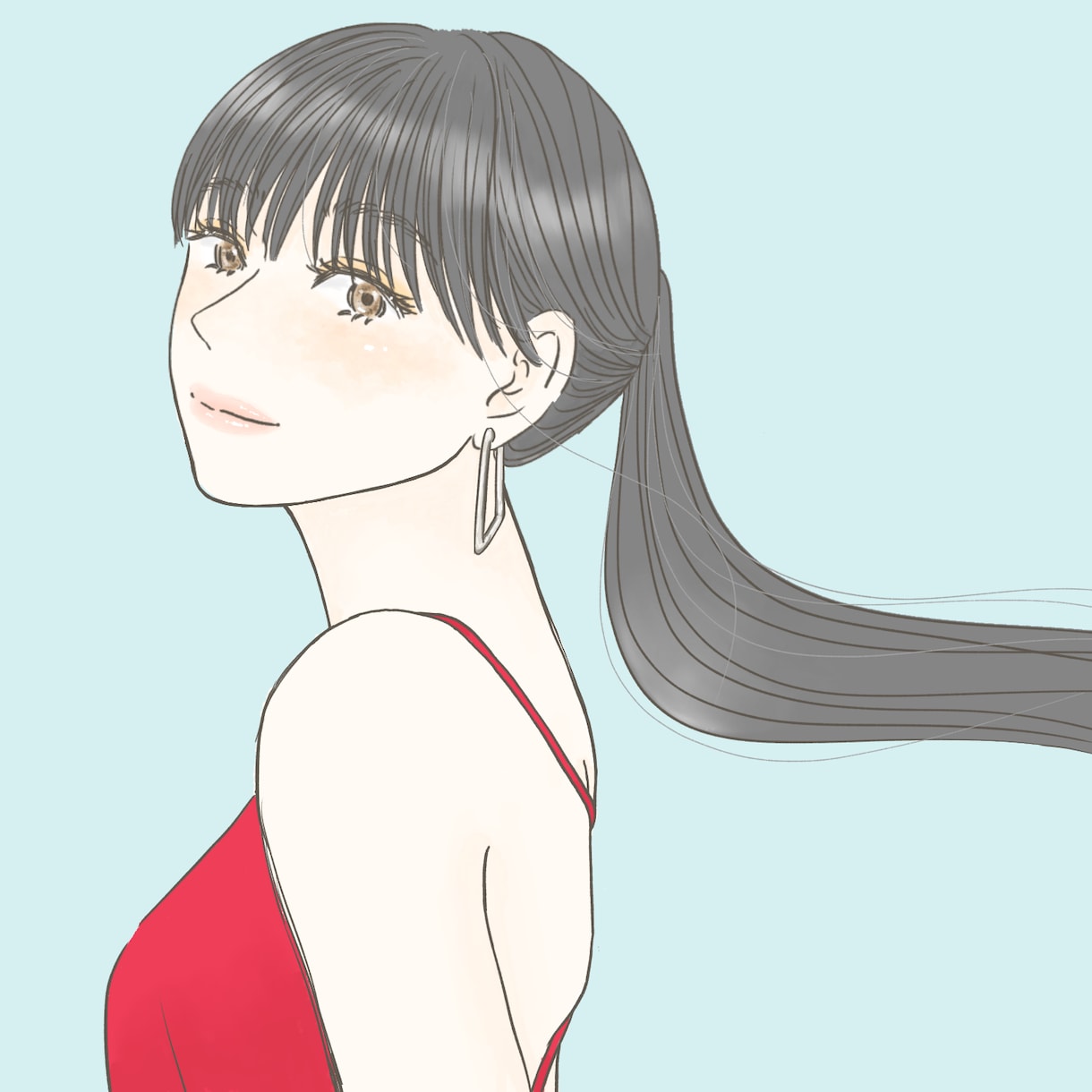 アイコンやSNS用に！オシャレなイラスト制作します ファッションイラストも得意です。お写真を元に似顔絵イラストも イメージ7