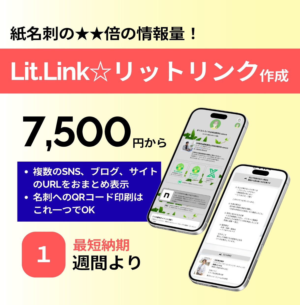lit.link／リットリンクの設定を代行します 経営者の情報発信(SNS,Blog,HP)を便利におまとめ！ イメージ1
