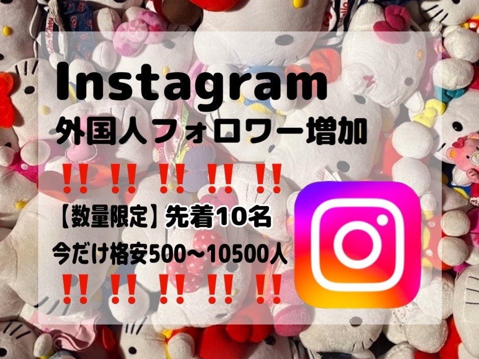 限定価格‼️インスタフォロワー増やします 実績作り✴︎格安✴︎Instagramフォロワー増加✴︎即納 イメージ1