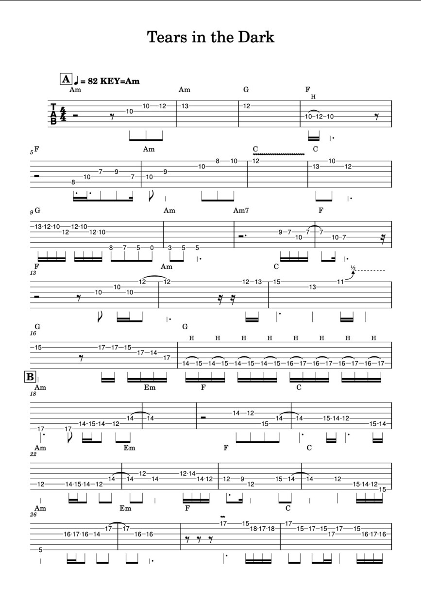 YouTube・音源からギターTAB譜を作成します あなたの曲や推しの曲を簡単に弾けるお手伝いをします！ イメージ5