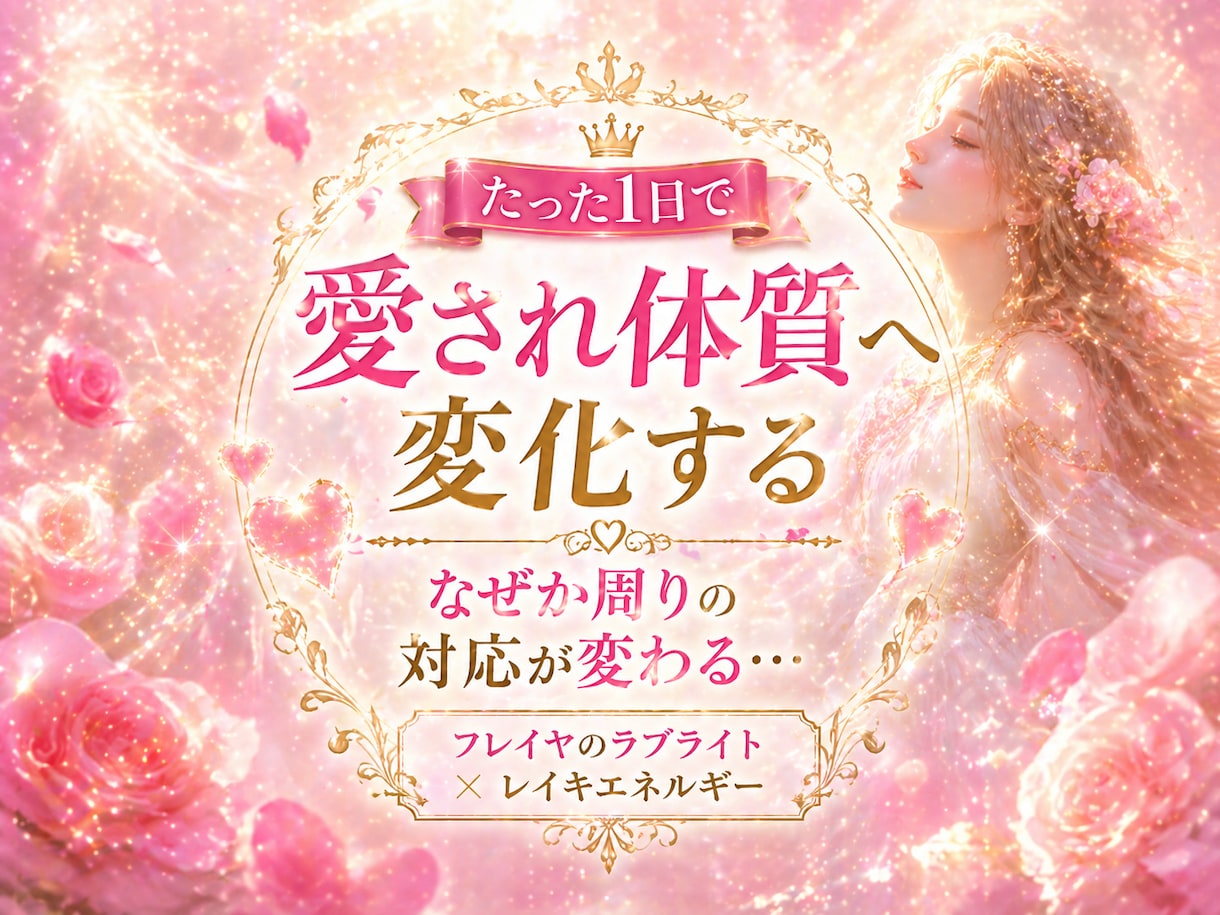 女神フレイヤのパワーレイキで魅力開花サポートします モテ、魅力アップ、愛され体質、人間関係を円滑に波動をあげます イメージ4