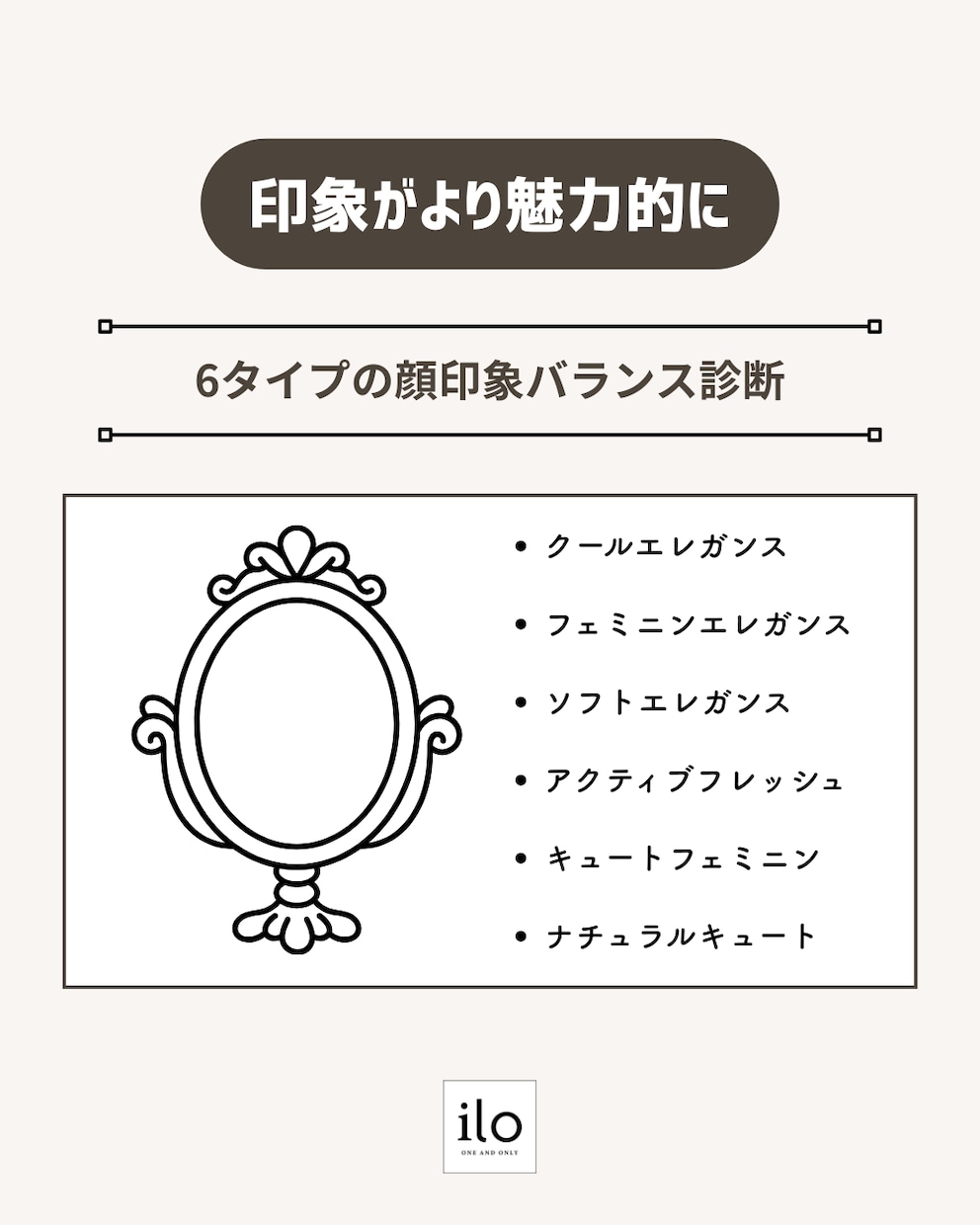 写真とオンラインで似合う色とスタイル診断します 12タイプカラー × 10タイプスタイル × 6タイプ顔印象 イメージ6