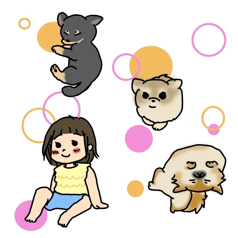 あなたのペットをキャラクター風のイラストにします 可愛い家族のイラスト★水彩画風にもできます★ イメージ8