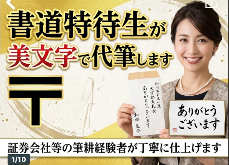 あなたに代わって、文字を書きます 某証券会社の筆耕の経験あり、指名で依頼が来ました。 イメージ1