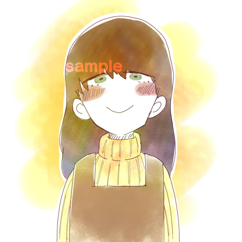 人物イラスト制作致します ブログ・SNSのアイコンに◎表情差分+2枚まで追加無料 イメージ1