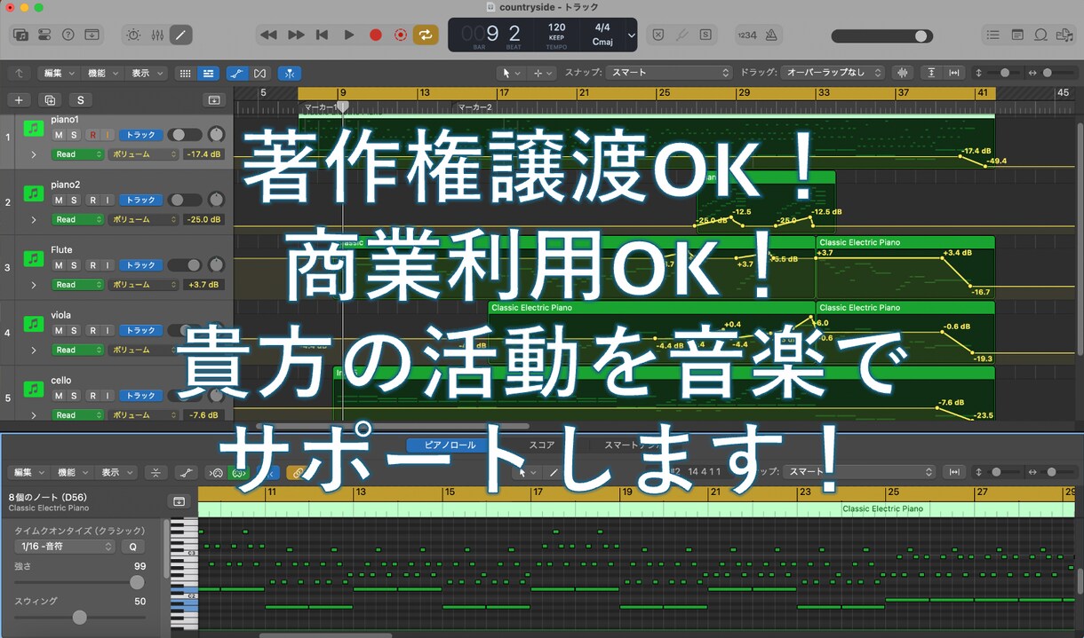 商業利用、配信にも！貴方専用の音楽を作ります 貴方のイメージに合わせて専用の音楽を作ります！（BGMメイン イメージ1