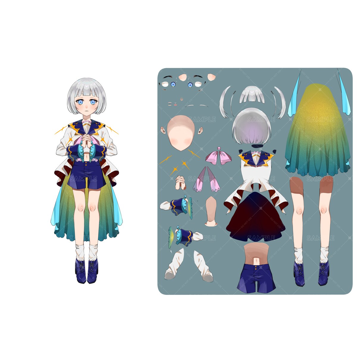 Vtuber用のイラスト描きます 可愛い、かっこいいVtuberのイラスト描きます！ イメージ2
