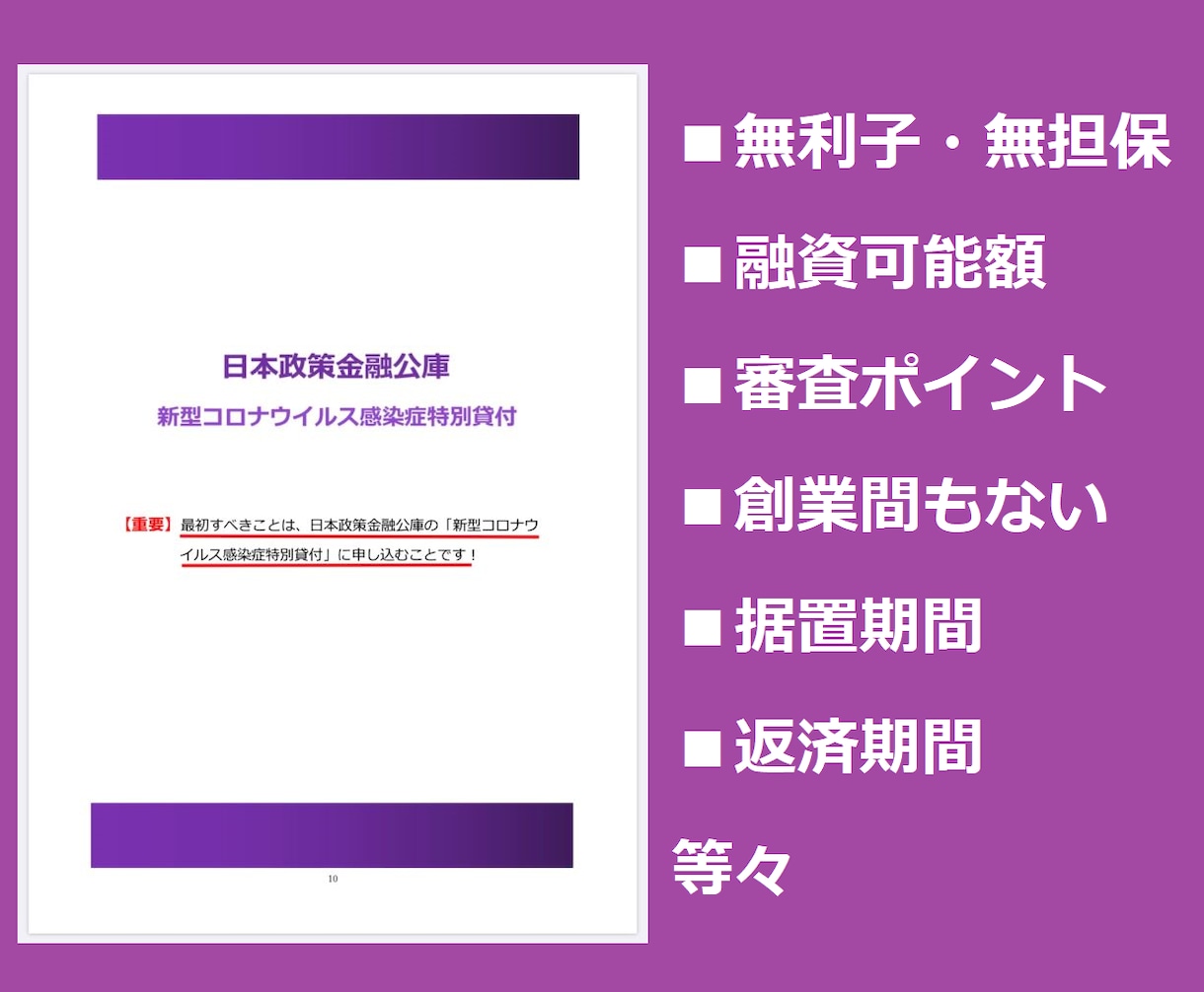 新型コロナウイルス関連の制度解説＆サポートします 異次元レベル！融資・持続化給付金・補助金・助成金が凄いことに イメージ4