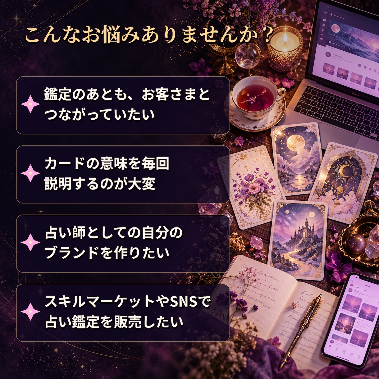 あなた専用のルノルマン占いサイトを作ります URLを渡すだけ！スマホで引けるルノルマン解説書 イメージ2