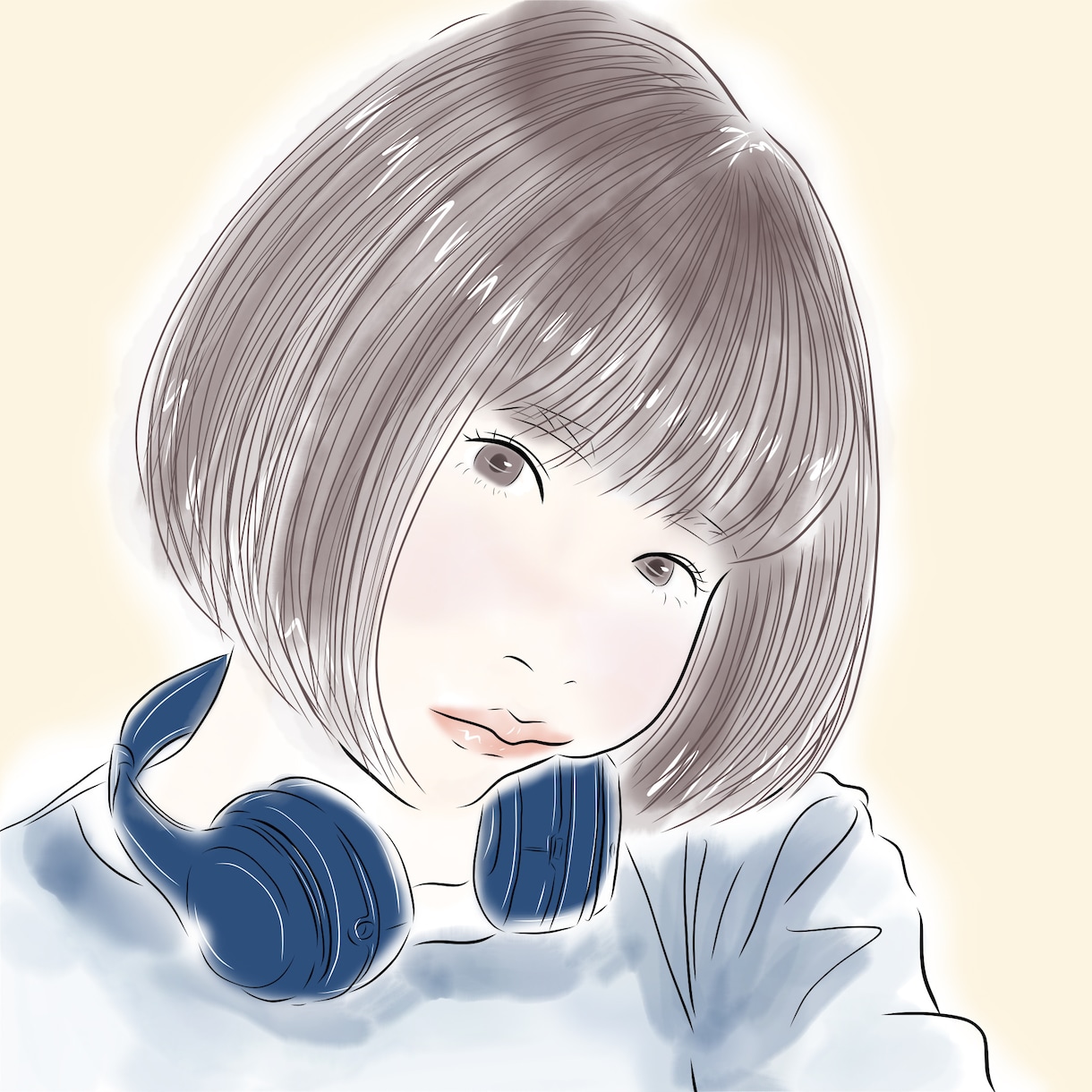 SNSアイコン用｜水彩風おしゃれ似顔絵描きます SNSやプレゼントなどにピッタリ イメージ5