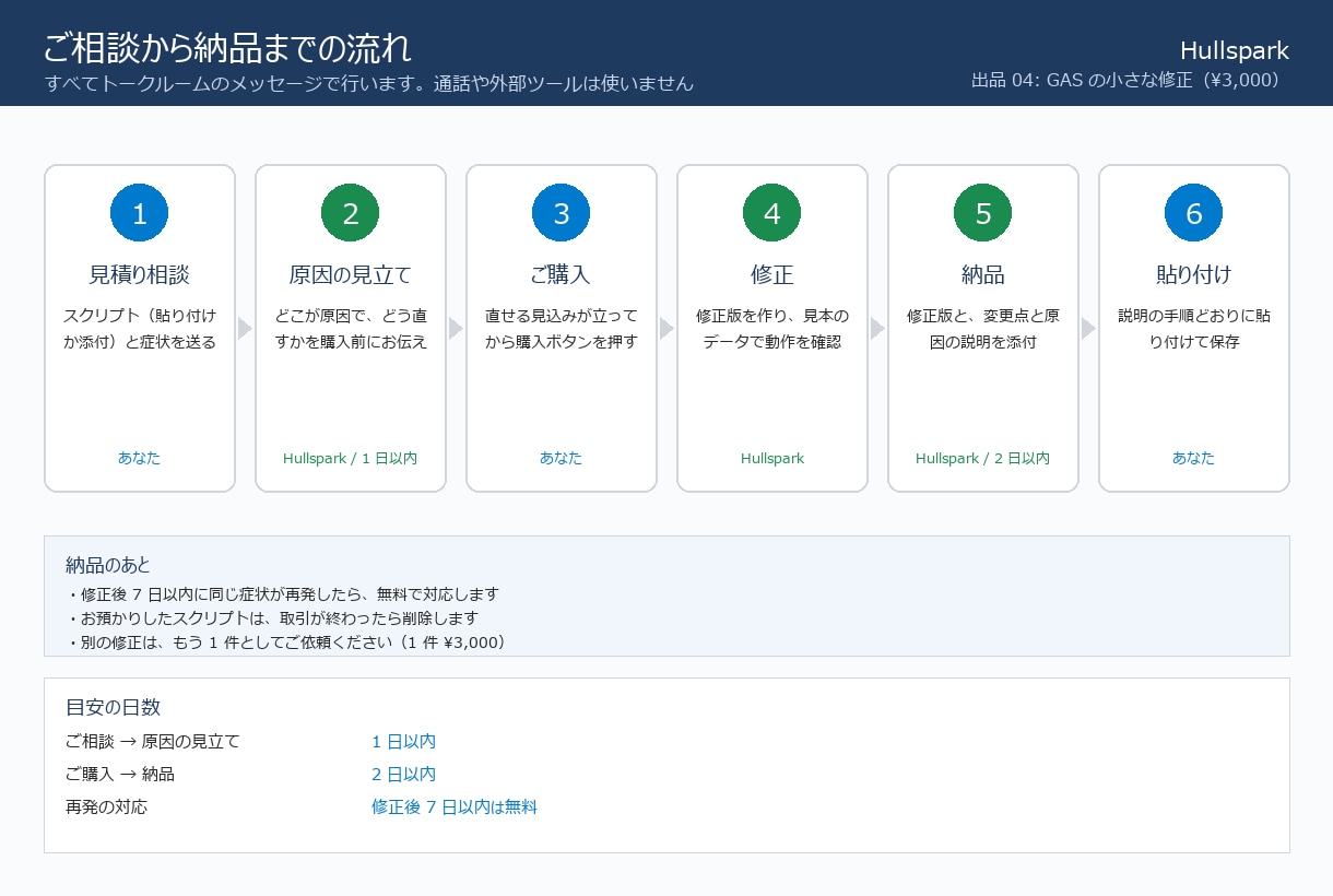 エラーで止まったGASを原因の説明つきで直します 購入前に原因の見立て。2日で修正版と説明文をお渡しします イメージ6