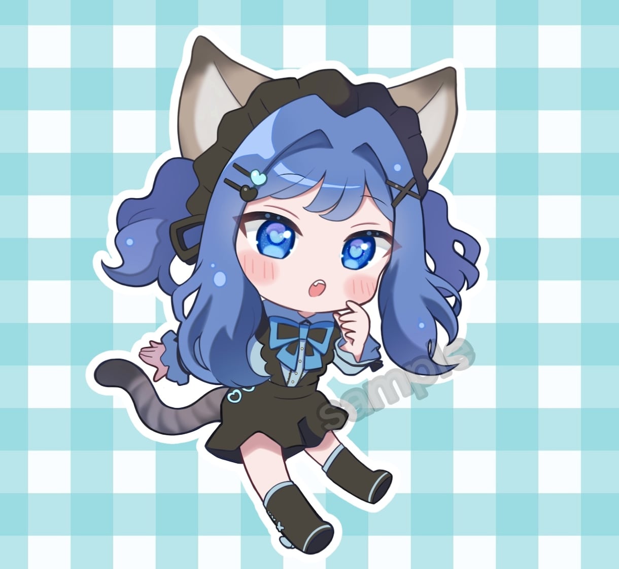 商用料込！かわいいアニメタッチのミニキャラ描きます アイコンやグッズ等に使えるイラスト作成します イメージ1