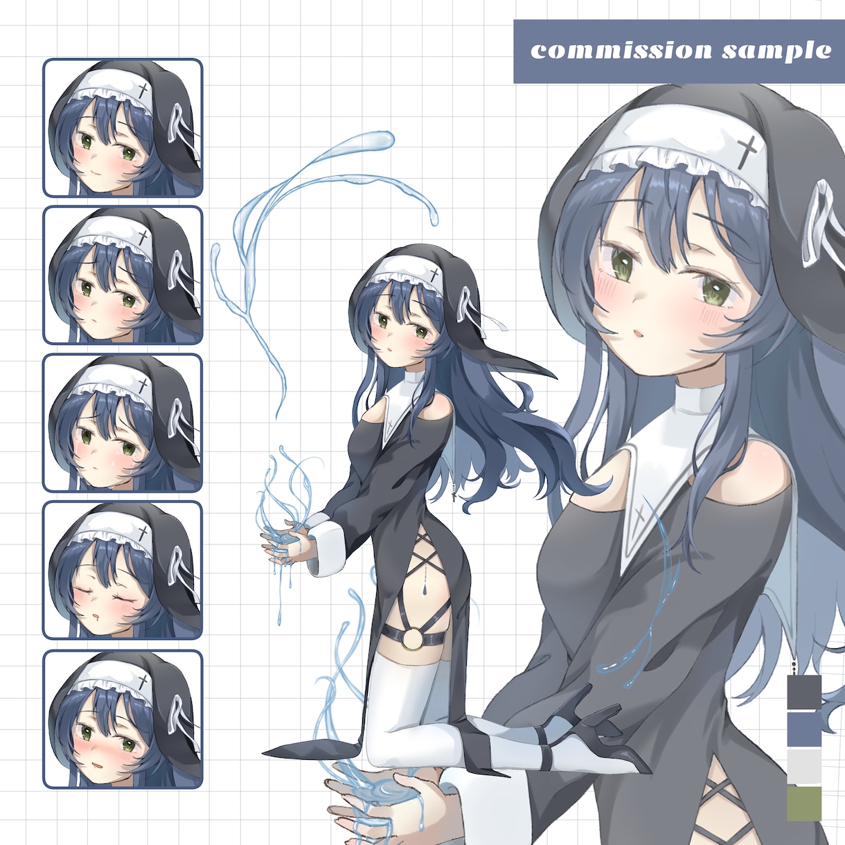 TRPG／IRIAMU用立ち絵制作いたします 可愛いオリジナルキャラクターの女の子描きます！！ イメージ3