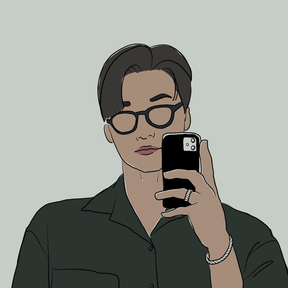 写真をもとにミニマルな絵を描きますます アイコンや、記念日のプレゼントにも イメージ2