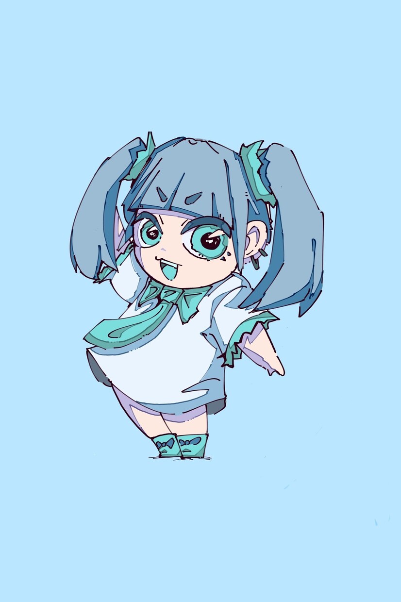 ミニキャラ！商業利用OK！可愛いキャラ描きます 縁取りする絵柄のミニキャラを書きます！ イメージ2