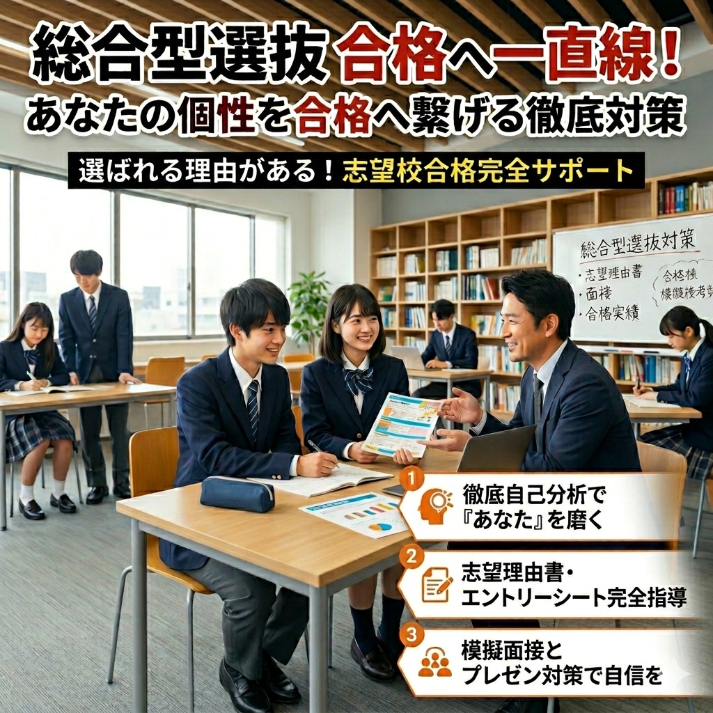 現役大学生による総合型選抜対策を行います 総合型選抜のエントリーシート(自己推薦書類)や面接対策等 イメージ1