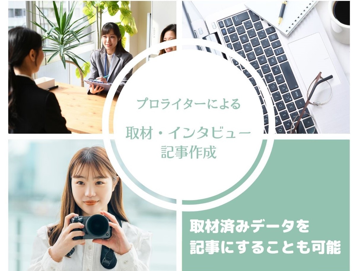 プロライターが取材・インタビュー記事作成します 【初回半額】大手メディアで執筆経験のあるライターが丁寧に作成 イメージ1