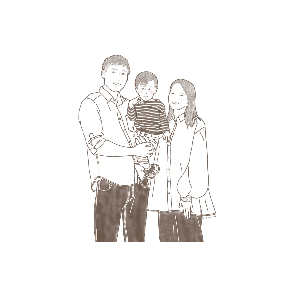 大切な思い出を、やさしい似顔絵にします 記念日も、何気ない日常も。大切なあの日の思い出を特別な1枚に イメージ5
