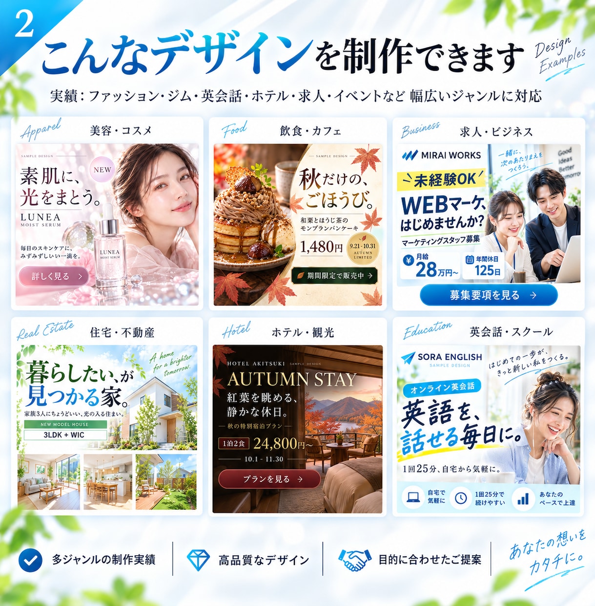 AI活用で高品質WEBバナーを当日制作します 3案から選べる｜Webデザイナーが最終仕上げ イメージ2