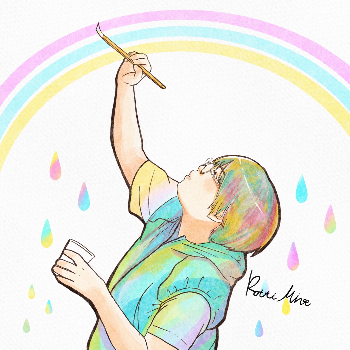 SNSアイコンイラストお描きします カラフルな”にじいろ”のイラストで癒しと元気をお届けします。 イメージ7