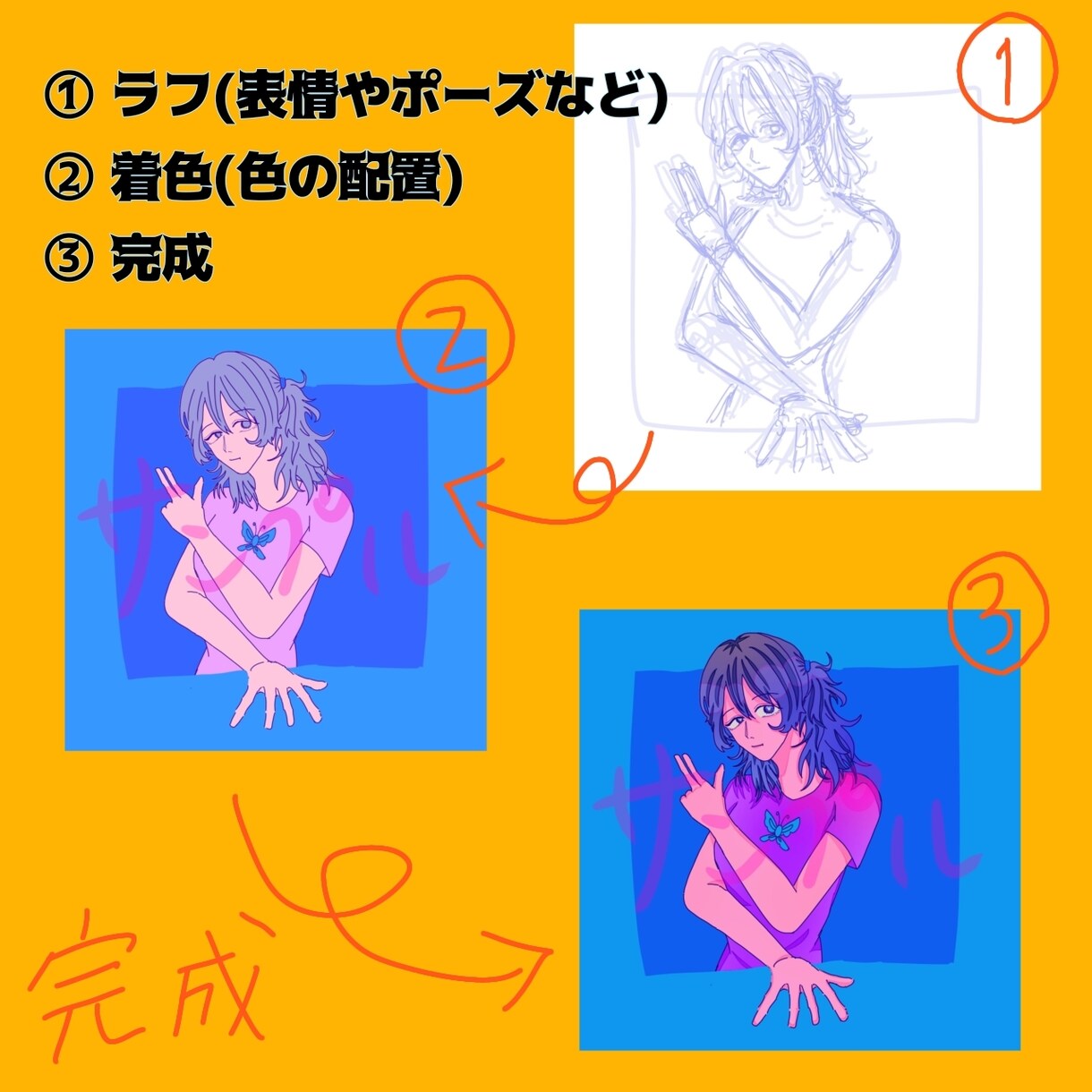 個性的で目を引くイラストを描けます SNSのアイコンやイラストをカラフルに彩ります。 イメージ2
