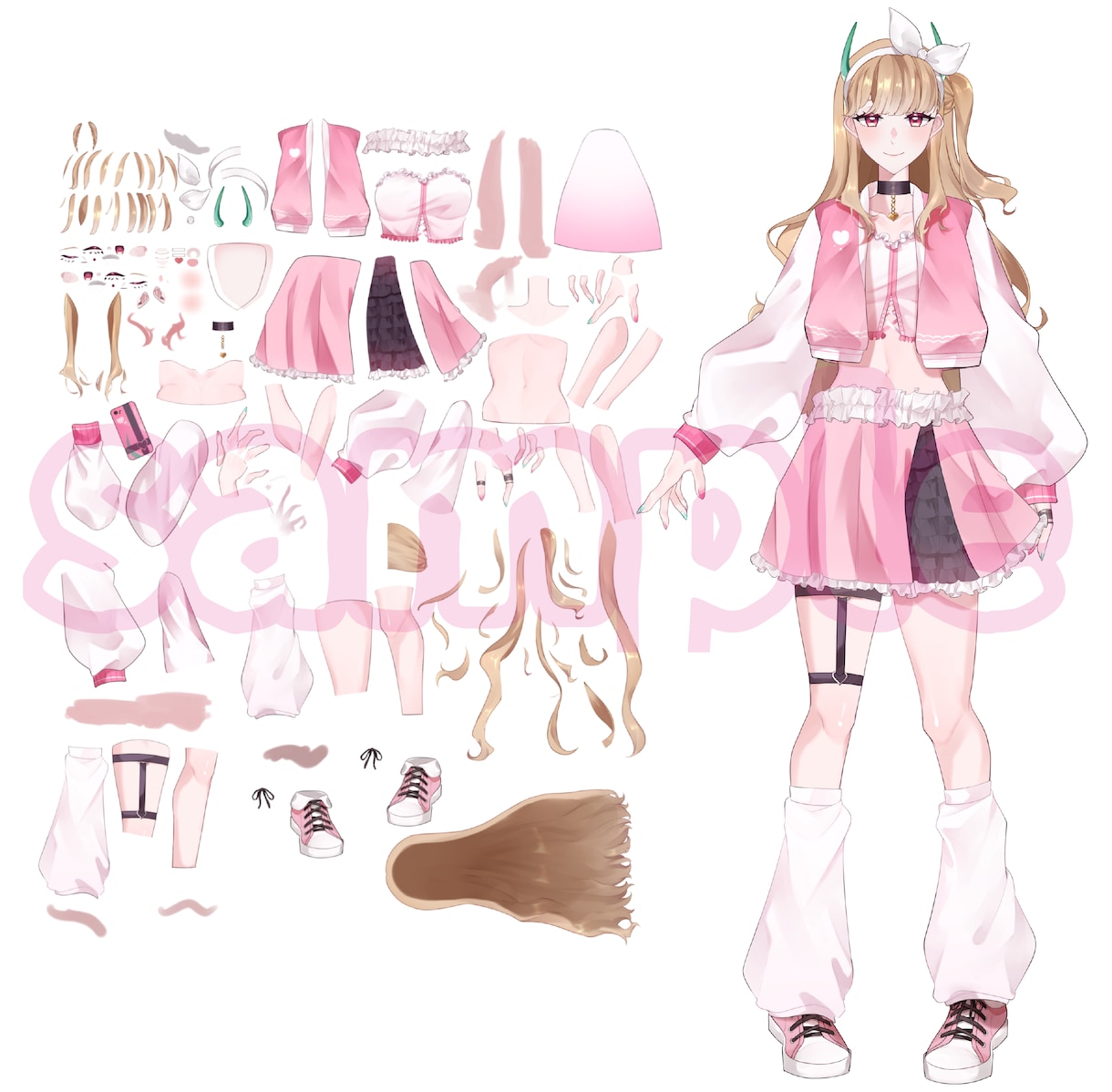 先着5名様限定！live2dイラスト作成します 今なら表情差分(2種)or三面図割引のおまけ付き！ イメージ3