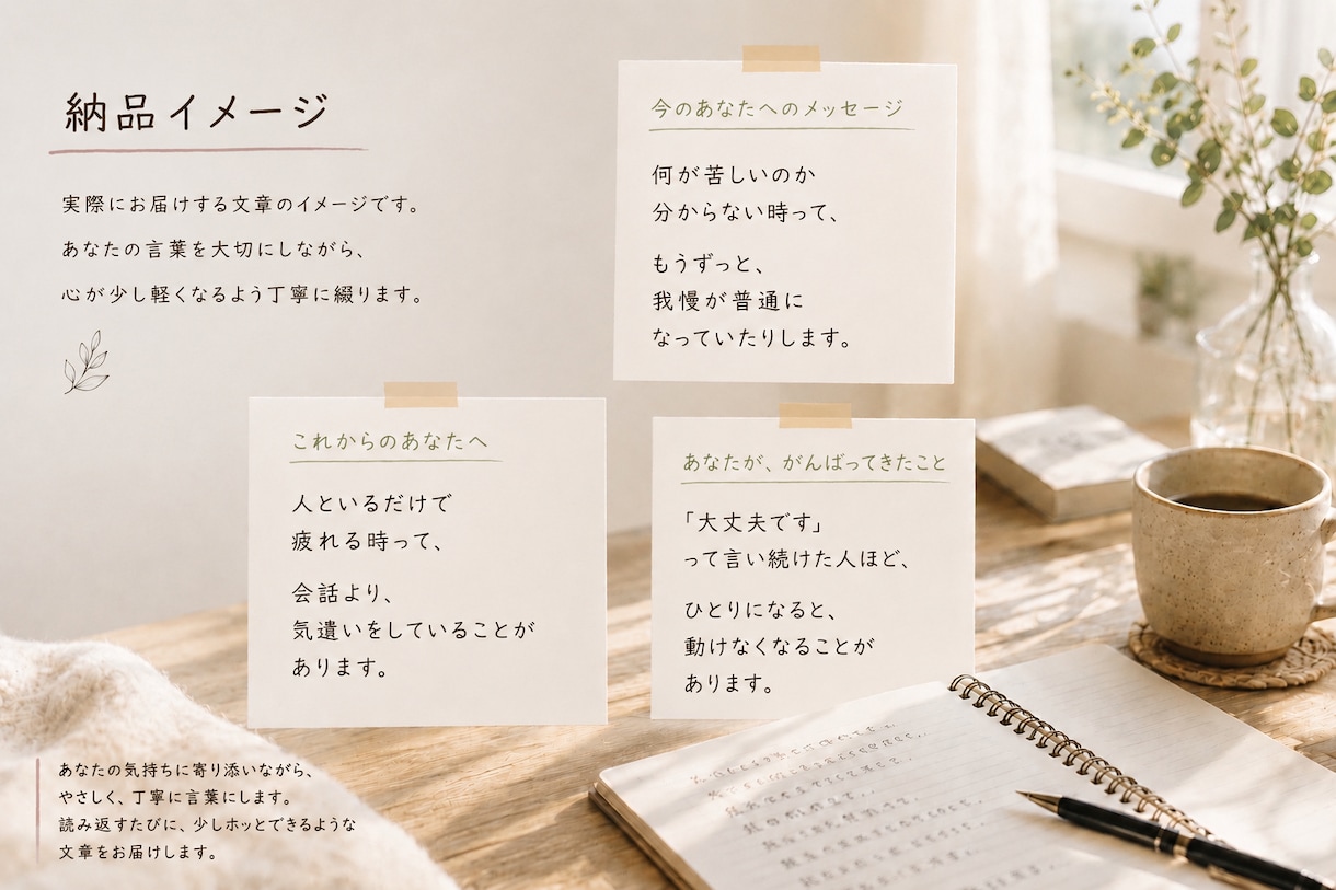 人間関係のモヤモヤを、やさしく整理します 嫌いじゃないのに疲れる気持ちを、丁寧に言葉にします イメージ6