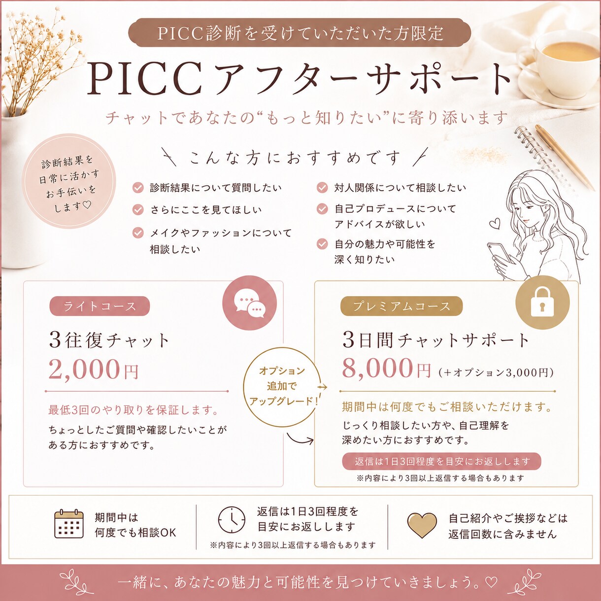 リピーター様専用｜あなたの魅力をさらに深堀ります 【アフターフォロー】メイク/ファッション/自己プロデュース イメージ1