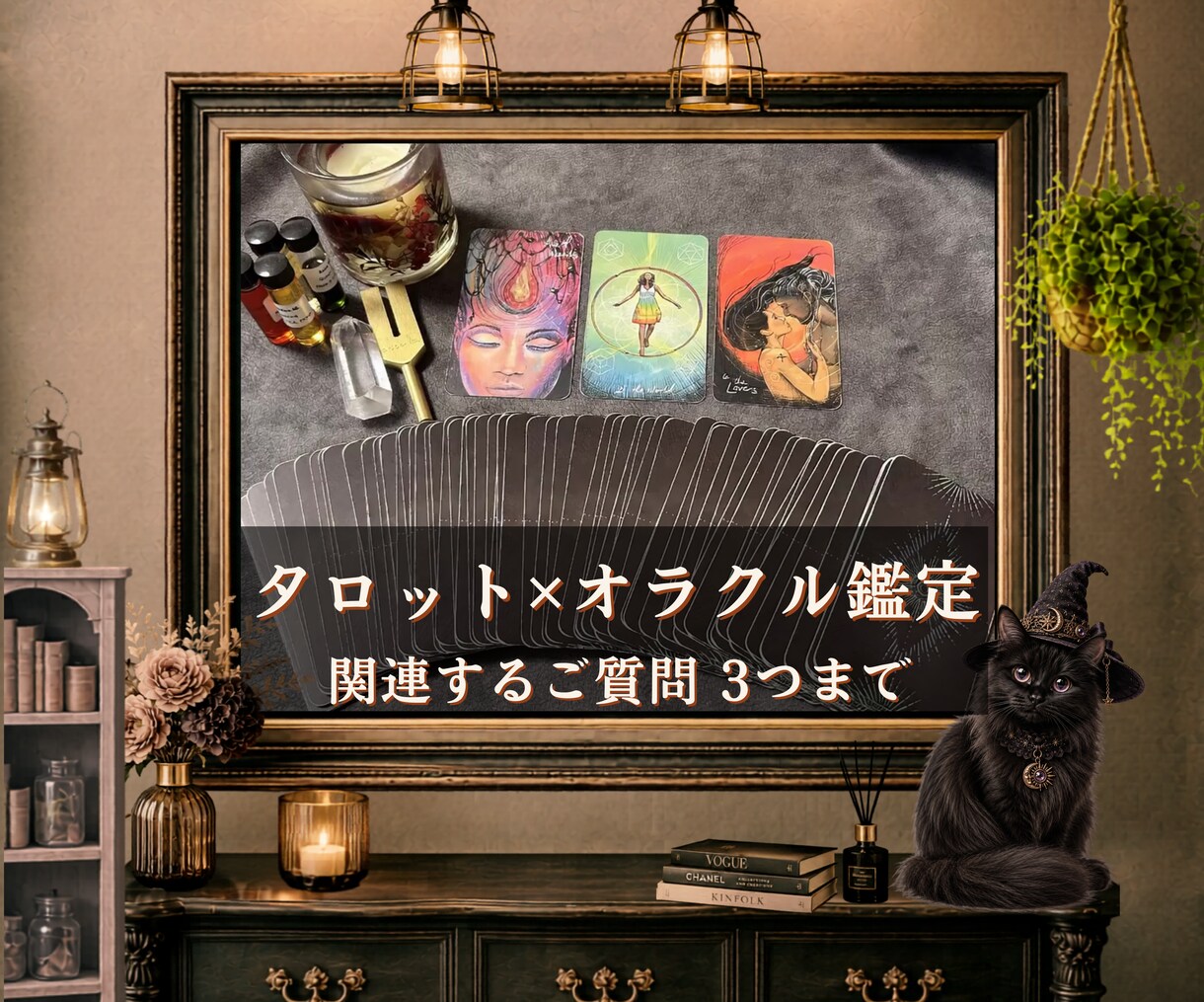 3つの質問をタロット＆オラクルで鑑定します 1つのテーマを3つの質問から丁寧に読み解きます イメージ1