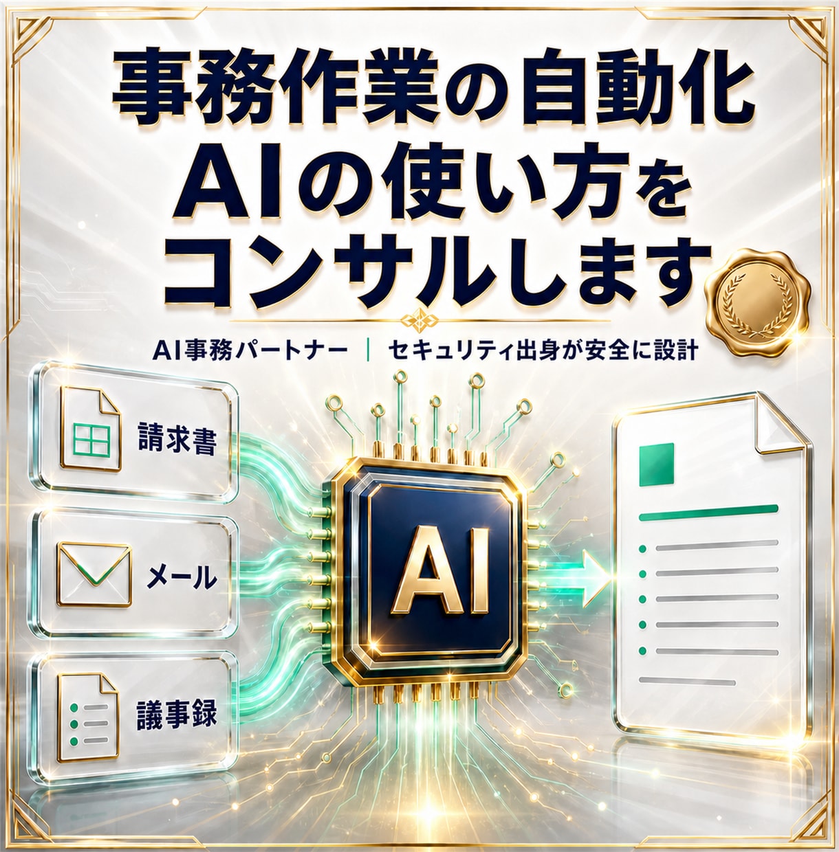 事務作業の自動化とAIの使い方をコンサルします AIの使い方と業務自動化を伴走支援！経費削減と時間創出へ イメージ1