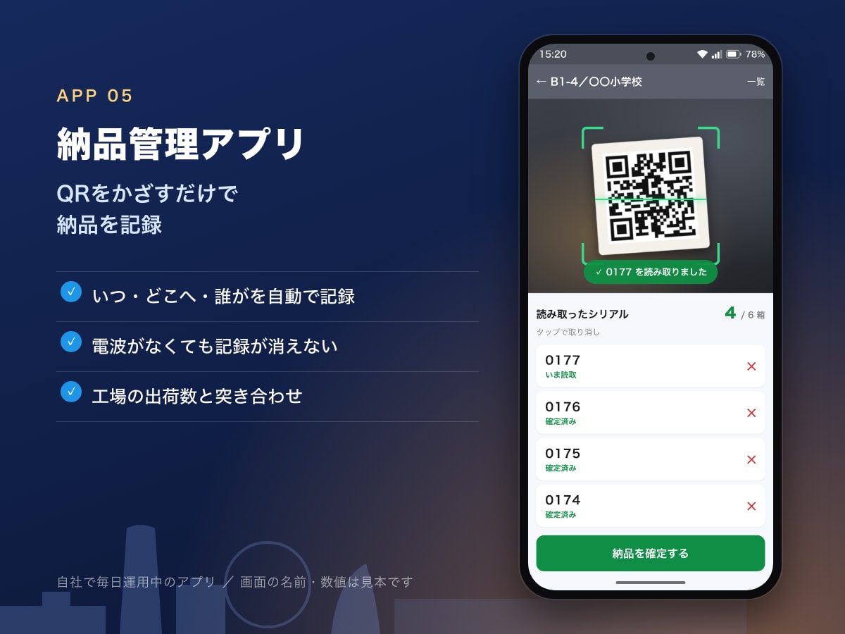 紙とExcelの業務をWebシステム化します 運送・物流の現場で毎日使われるシステムを作ってきました イメージ2