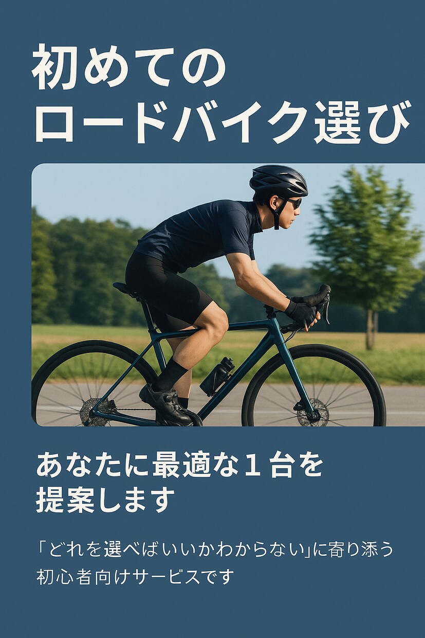 ロードバイク選び、あなたに最適なバイクを提案ます 「どれを選べばいい？」に寄り添う初心者向けサービスです イメージ1
