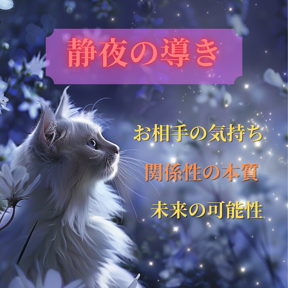 静夜の導きで、恋心と関係を丁寧に導きます ☆相手の気持ち・関係性の本質と未来の可能性を深く鑑定します イメージ1