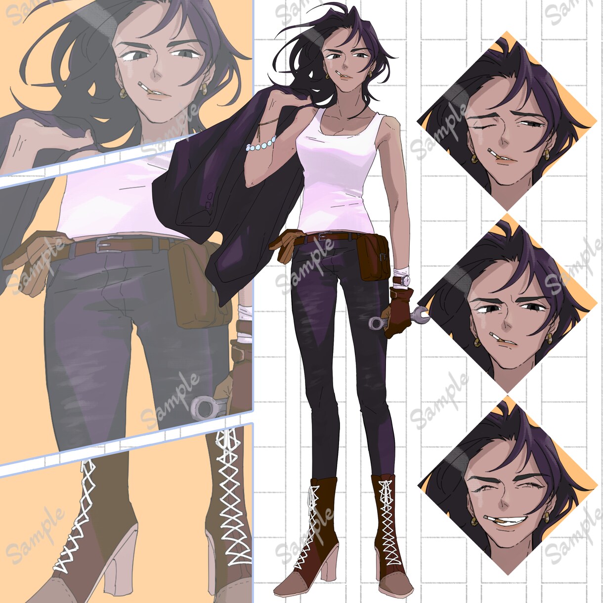 キャラクター立ち絵作成★割安で描きます TRPG、ゲーム等に使えるシンプルなアニメ風イラストです！ イメージ4