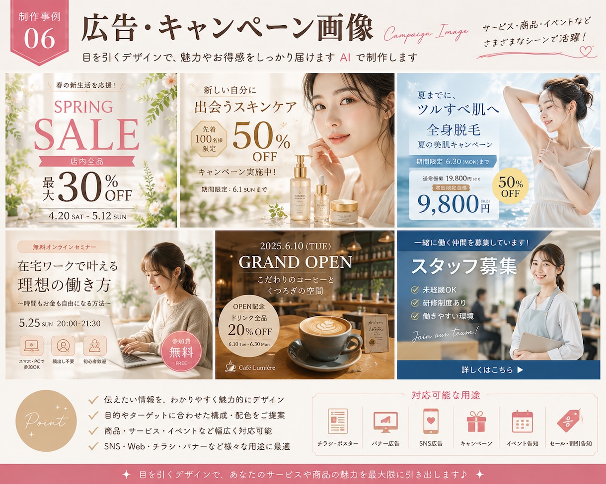 AIでSNS・ブログ・広告画像を制作します 【5件限定】AI画像3枚を1,500円で制作します！ イメージ6