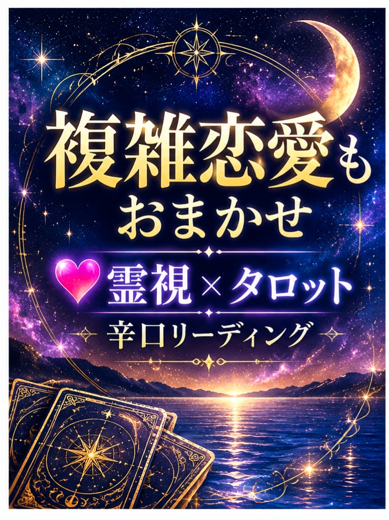 複雑恋愛も♥️霊視も絡めて辛口リーディングします 質問は3つまで！タロットやオラクルで見えたまま(*^^*) イメージ1