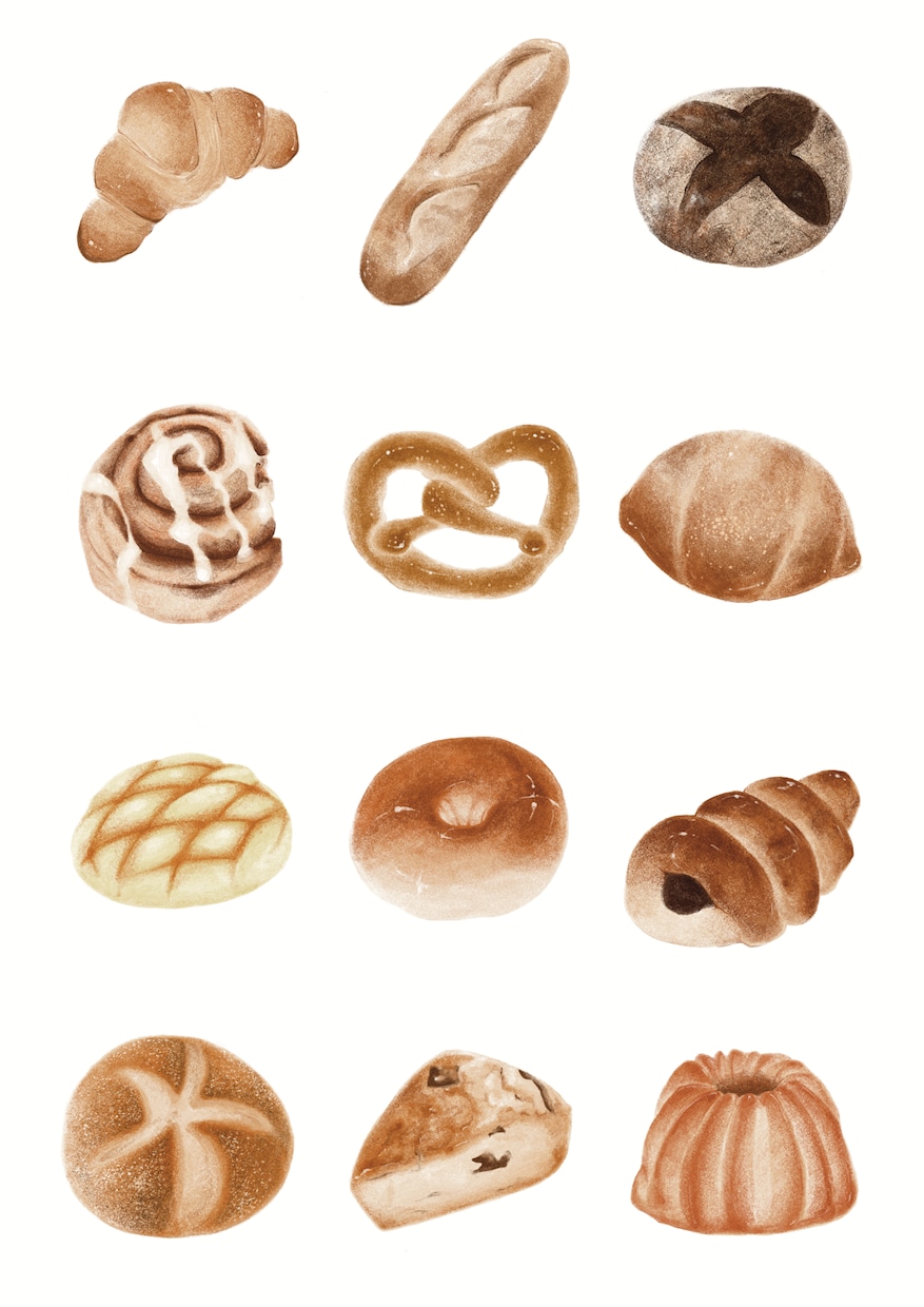 おしゃれな、温かみのある食品イラスト作成します メニュー、チラシ、商品パッケージ、挿絵など様々な用途でどうぞ イメージ2