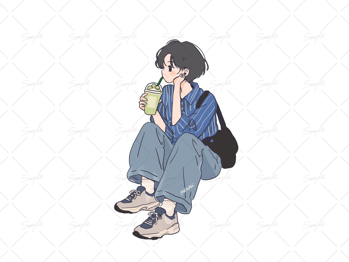 シンプルPOPデフォルメSNS用アイコン描きます 【シンプルPOPデフォルメ】かわいいミニキャラ風イラスト イメージ1