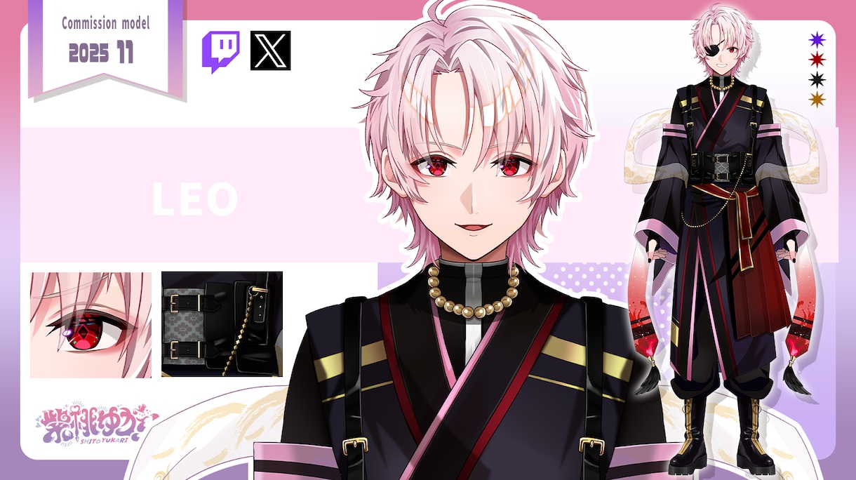 Vtuberデビュー！Live2Dモデル制作します IRIAM用も！キャラデザ、パーツ分け、モデリングの全工程 イメージ5