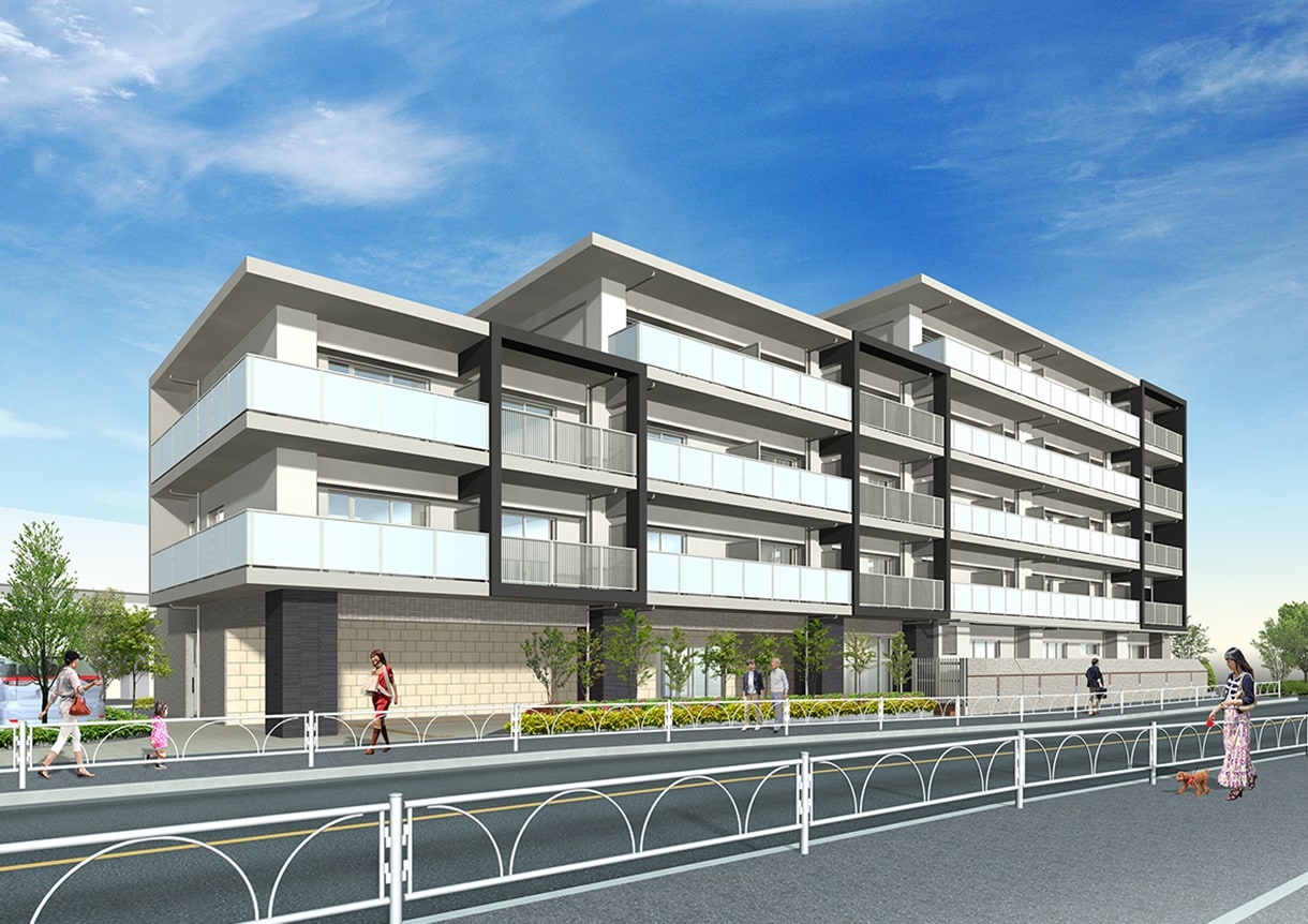 建築外観パースを制作します マンション・アパート・店舗・施設の外観を魅力的に可視化 イメージ2