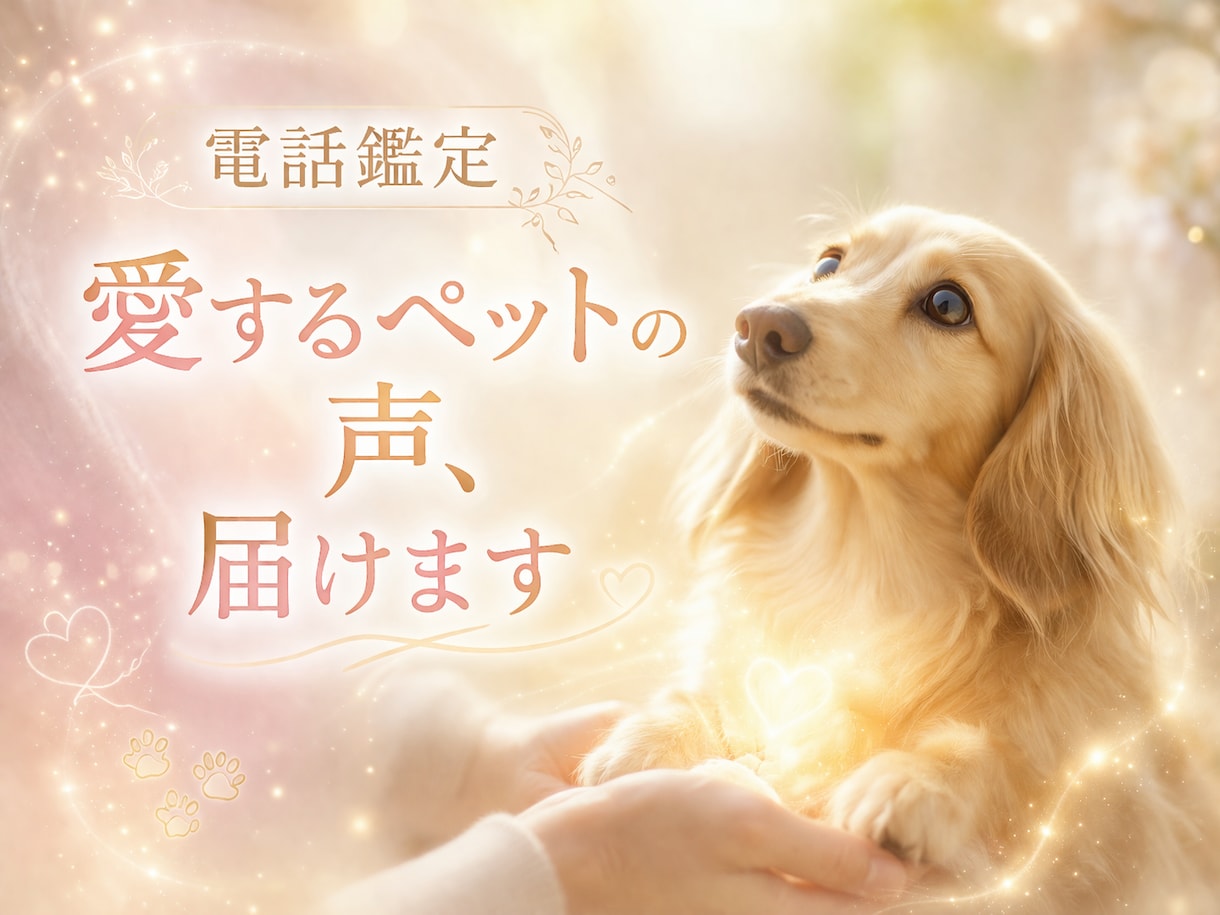 電話鑑定・愛するペットの声、届けます ペットの気持ちが知りたいあなたへ イメージ1