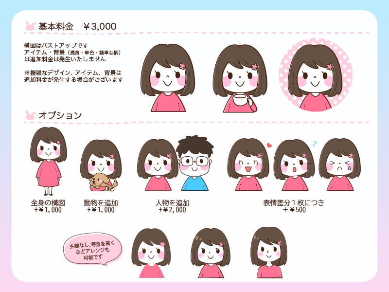 シンプルかわいいイラストお描きします SNSのアイコンやweb素材など、お気軽にご相談ください＾＾ イメージ2