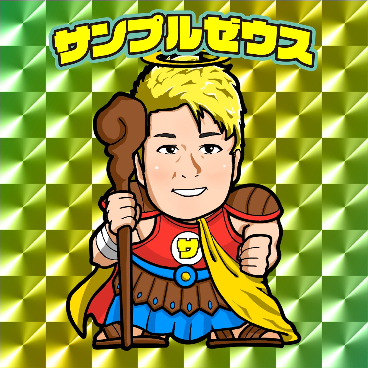 ビックリマン風イラスト作成いたします あなたのお写真を元に似顔絵・全身を描きます！ イメージ1