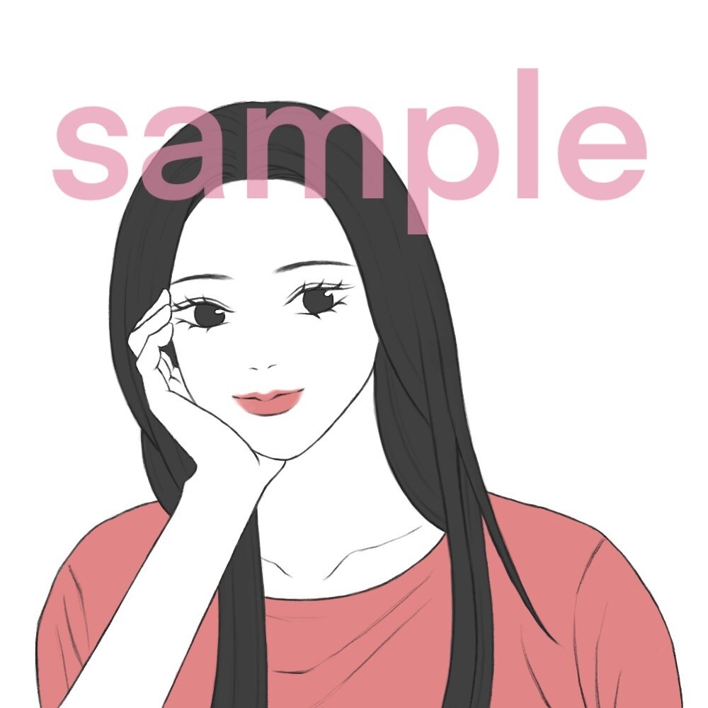 韓国風♪写真からシンプルな2色アイコンを描きます ポイントカラーで印象深く◎　人と被らないSNSアイコンを イメージ6