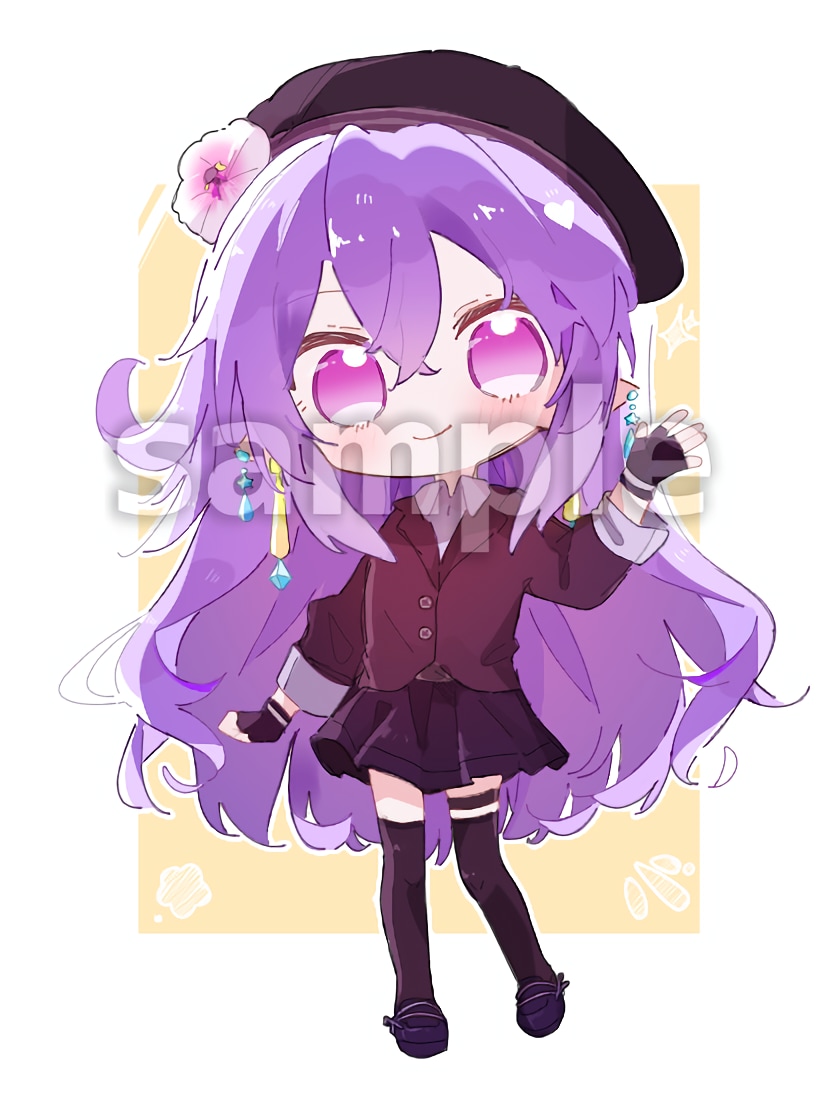 ちょこんとした可愛い女の子のSDキャラ描きます バストアップで女の子キャラクターをとっても可愛く描きます♡ イメージ1