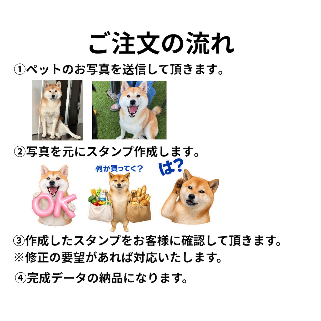 ペットの写真からLINEスタンプ作成します 世界にひとつの可愛いスタンプ作ります イメージ6