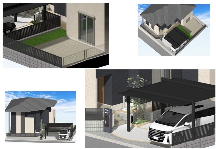 外構の図面、パース作成します 図面から外構レイアウトを作成します。現場調査以外は全国対応 イメージ1