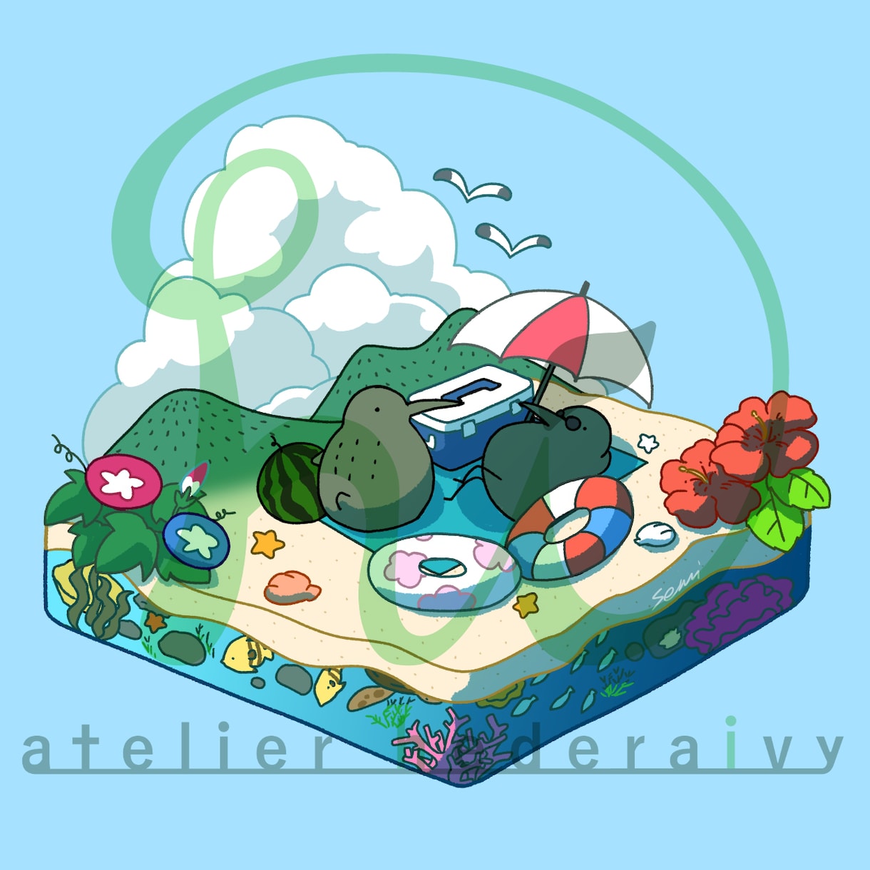 ゆるくてかわいい優しい世界感なイラスト描きます 温かみがあってシンプルなゆるかわイラスト！ イメージ1